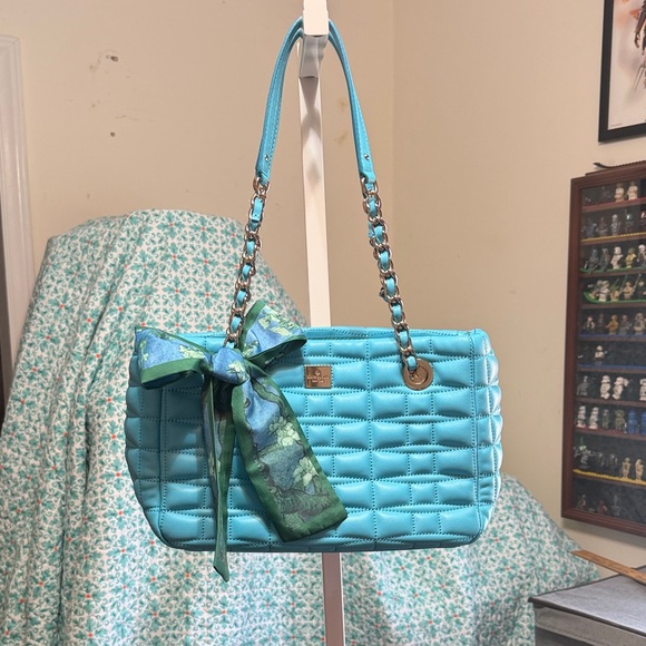 kate spade Handbags - Kate Spade Turquoise Quilted Satchel